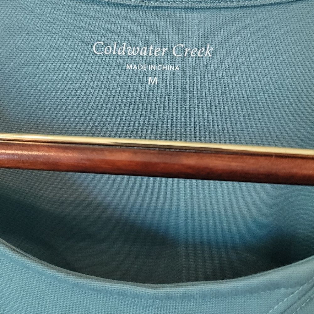 Coldwater Creek Teal Blue Sleeveless Maxi Dress - Picture 4 of 9